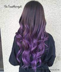 The next hair idea is more subtle. Wavy Brown Bob With Purple Highlights The Prettiest Pastel Purple Hair Ideas The Trending Hairstyle