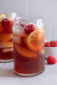 fresh raspberry iced tea homemade