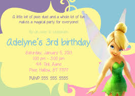 Birthday Invitation Template Tinkerbell Birthday Invitations