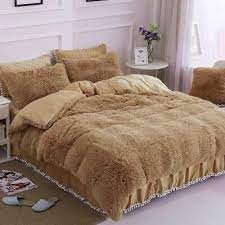 uhamho faux fur velvet fluffy bedding