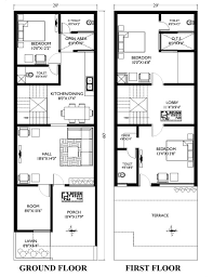 20 X 60 Duplex House Plans East Facing