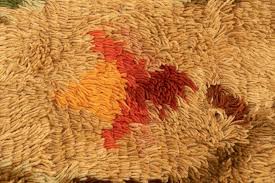 vine scandinavian woolen rya rug c 1970