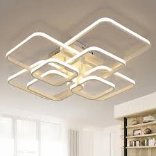 Rectangle Acrylic Aluminum Modern Led Ceiling Lights For Living Room Eperiodled