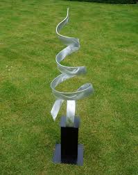 Contemporary Metal Garden Sculpture In