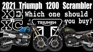 triumph scrambler xc vs xe details of