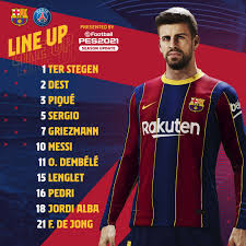 Let us know your thoughts, teams, and predictions in the comments below! Fc Barcelona On Twitter Barca Xi Barcapsg