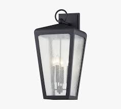 Kyrie Seeded Glass Outdoor Post Light