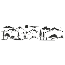 Designer Stencils Mountain Silhouette