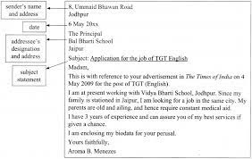 Job application format in english: Letter For Job Application Class 11 Format Examples Samples Topics Learn Cram