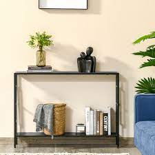 homcom industrial console table w