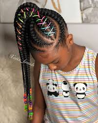 Stunningly cute ghana braids styles for 2017 ghana braids are still in vogue in 2017, yes ghana braids styles are still popular and are one of the most highly sort after african. 50 Plus Braided Hairstyles For Kids In 2020 Braided Hairstyles Lil Girl Hairstyles Hair Styles