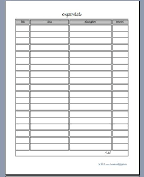 29 Images Of Printable Expense Sheet Template Half Leseriail Com