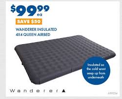 Wanderer Insulated 4x4 Queen Airbed