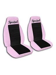 Black And Cute Pink Spoiled Car Seat Covers