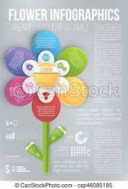 Flower Style Infographic Chart Options Menu