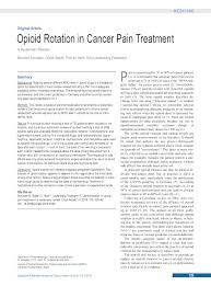 opioid rotation in cancer pain