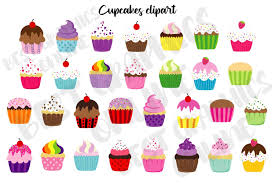 Cupcake clip art that features kids eating cupcakes, kids with oversized cupcakes and more. Sweet Cupcakes Clipart Cupcakes Clip Art By Best Graphics Online Thehungryjpeg Com