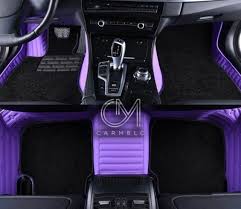 black midnight purple carpet car mats