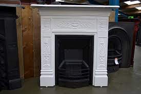 Victorian Cast Iron Painted Fireplace