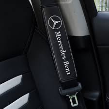 2pcs Amg Car Seatbelt Padding Interior