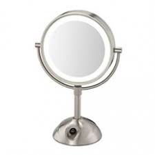 two sided led lighted wall mount mirror