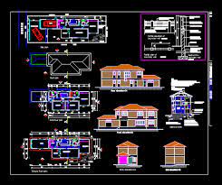 two y house dwg block for autocad
