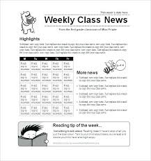 High School Classroom Newsletter Template Newsletters Templates
