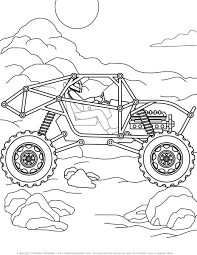 Grave digger coloring page pertaining to invigorate in coloring. 7 Free Monster Truck Coloring Pages Rainbow Printables