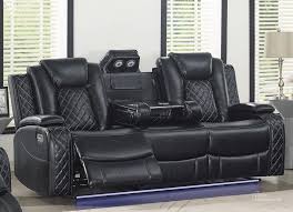 New Classic Orion Black Reclining Sofa