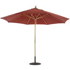 11 Deluxe Wood Market Umbrella W