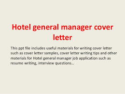 General Manager Job Application Letter LiveCareer