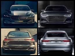 Il s'agit là de l'audi prologue présenté précédemment au salon de los angeles en 2014. Photo Comparison Audi Prologue Concept Vs Bmw Vision Future Luxury