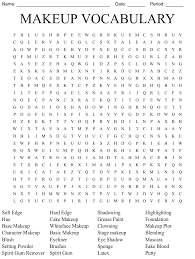 makeup voary word search wordmint