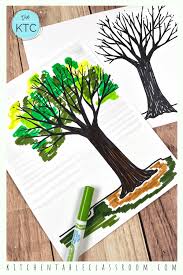 drawing trees for kids step by step
