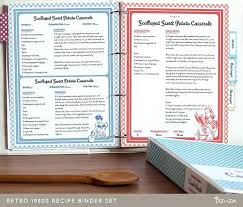 Printable Recipe Book Templates Binder Blank Family Cookbook