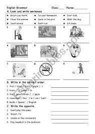 An imperative sentence is a type of sentence that gives instructions or advice, and expresses a command, an order, a direction, or a request. How To Use Imperative Sentences Esl Worksheet By Pirate0723