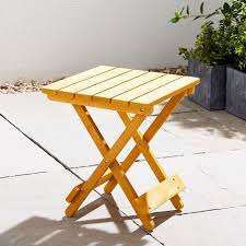 Solid Wood Garden Patio Side Table