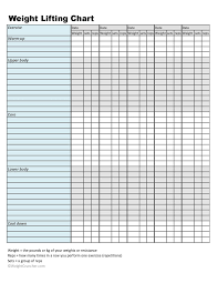 6 Best Photos Of Blank Printable Exercise Chart Weight