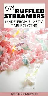 diy ruffled plastic tablecloth