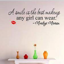 a smile is the best makeup wall sticker