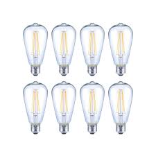 Ecosmart Led Light Bulb 40 Watt Equivalent Antique Edison Dimmable Glass 8 Pack 819261020012 Ebay