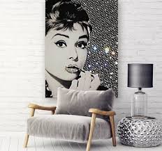 Canvas Silver Glitter Wall Decor