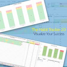 colorful habit tracking template