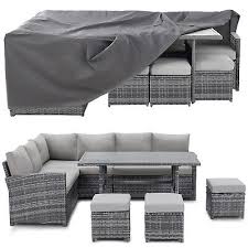 7 Pieces Outdoor Rattan Sectional Sofa