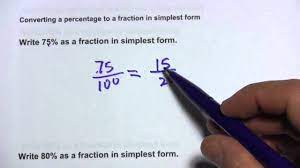 Converting a Percentage to a Fraction in Simplest Form - YouTube