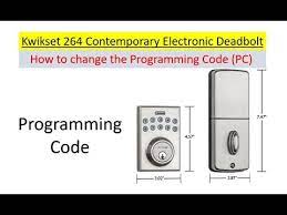 Make sure the lock is unlocked and the door is open. How To Change The Programming Code On The Kwikset 264 Electronic Deadbolt Door Lock Use The 4 Key Youtube