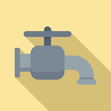 Metal Faucet Icon Flat Ilration Of