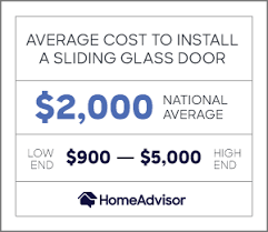 2021 sliding glass door cost install