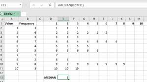 a frequency table in excel