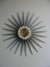 Mid Century Elgin Starburst Wall Clock